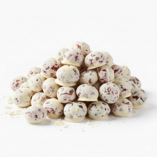 Griottes enrobées de chocolat blanc BIO 5 kg